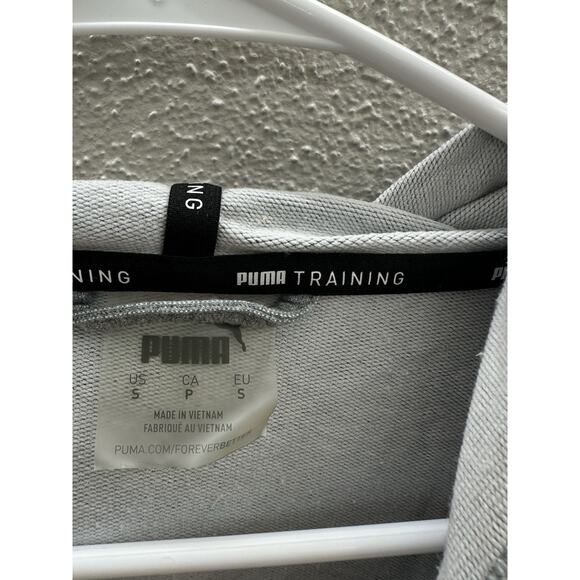 Puma Womens Jacket Size Small Gray Zip Up Puma Training Hooded Sweatshirt - Picture 4 of 11